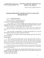 Kế hoạch BDTX giáo viên