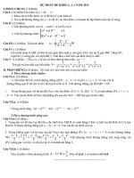 Dự  Đoán ĐỀ Khối A, A1 năm 2013