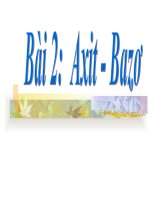 Hoa lop 11. Bai 2. Axit - Bazơ
