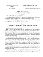 Quy che hoat dong chi bo