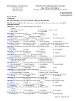 Đề thi ĐH môn  Anh khối A1 2013