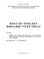 nghiên cứu thiết kế, chế tạo tay máy song song với chân dẫn động phụ phục vụ ứng dụng công nghiệp