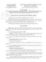 Kế hoạch thời gian NH 2013 - 2014 Sóc Trăng