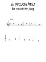 BÀI TẬP XƯỚNG ÂM No1làm quen nốt tròn, trắng