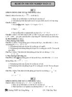 bộ đề ôn thi tốt nghiệp toán 12