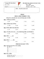 ĐỀ KIỂM TRA KHẢO SÁT ĐẦU NĂM LỚP 2