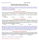 Một điểm sáng tạo trong đề thi CĐ 2013