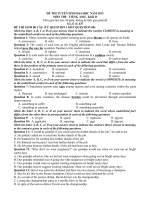 Gợi ý Đáp án T.Anh  khối D (2013)