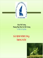 xác định hàm lượng nitrit trong nước
