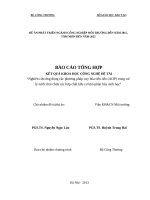 nghiên cứu ứng dụng các phương pháp ôxy hoá tiên tiến (aop) trong xử lý nước thải chứa các hợp chất hữu cơ khó phân huỷ sinh học