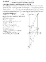 Giai cau kho de DH 2013