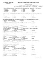 ĐỀ & ĐÁP ÁN VÀO 10 THÁI BÌNH 2013