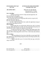 Đề thi, đáp án vào 10 (13-14) môn Ngữ văn - Hà Nam