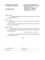 DE NGU VAN TUYEN SINH 10 CHUYEN