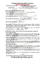 Bài giải chi tiết khối Á