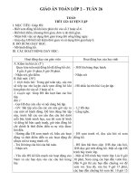 Giáo án toán lớp 2- tuần 26