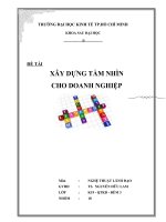 tiểu luận môn nghệ thuật lãnh đạo xây dựng tầm nhìn cho doanh nghiệp