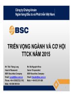 triển vọng ngành và cơ hội thị trường chứng khoán năm 2015