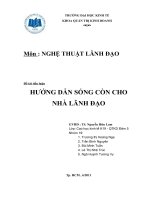 tiểu luận môn nghệ thuật lãnh đạo hướng dẫn sống còn cho nhà lãnh đạo