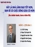 báo cáo tiểu luận môn nghệ thuật lãnh đạo hãy là nhà lãnh đạo tốt hơn cuộc sống giàu có hơn