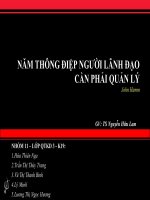 báo cáo tiểu luận môn nghệ thuật lãnh đạo năm thông điệp người lãnh đạo cần phải quản lý
