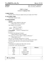 Giáo án anh van 9 tuần 4