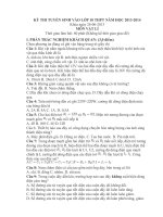 de thi vat li vao lop 10 nam 2013