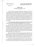 Thông tri số 04-TT/TU