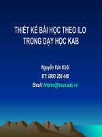 Tìm hiểu Phương pháp ILO trong dạy học KAB
