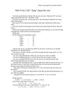 CHương 1: Etse - Những lưu ý khi 