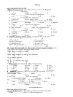 đề kiểm tra 1 tiết tiếng anh 6