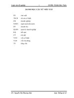 Phân tích thống kê hoạt động sản xuất kinh doanh của công ty TNHH Tân Thành Đồng giai đoạn 2001 đến năm 2006