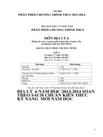 giáo án địa lý 6 chuẩn kiến thức kỹ năng mới