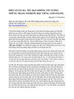 ĐIỀU GÌ SÃY RA  NẾU BẠN KHÔNG TIN TƯỞNG NHỮNG TRANG WEBSITE HỌC TIẾNG ANH ONLINE.docx