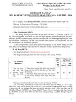 Kế hoạch Bồi dưỡng thường xuyên của thầy Hiến