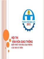 Bộ câu hỏi Văn hóa giao thông
