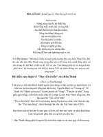 Đôi điều cảm nghĩ về: Biển nỗi nhớ và em.