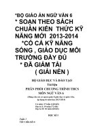 GIÁO ÁN NGỮ VĂN 6 CHUẨN ĐẦY ĐỦ CÁC KỸ NĂNG