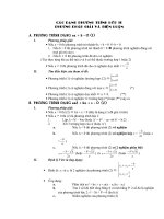 Các dạng PT lớp 10 Ôn (Hot)