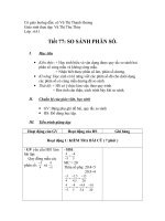 tiết 77: so sánh phân số