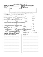 Kiểm tra chất lượng đầu năm môn toán 6