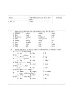 de thi tieng anh hoc ki II