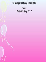 PHÉP TRỪ DẠNG 17  -  7