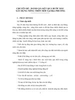 đề tài  đánh giá kêt quả bước đầu xây dựng nông thôn mới tại địa phương