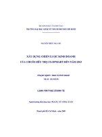 luận văn xay dựng chiến lược kinh doanh của chuỗi sieu thị co opmart đến năm 2015