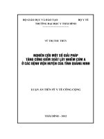 Nghiên cứu một số giải pháp tăng cường kiểm soát lây nhiễm cúm A ở các bệnh viện huyện của tỉnh Quảng Ninh