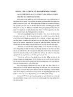 thực trạng nông nghiệp và bảo hiểm nông nghiệp tại việt nam