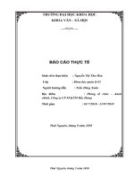 báo cáo thực tế về công ty cổ phần sản xuất và thương mại bắc hưng