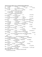 đề thi thử tốt nghiệp môn Anh Văn