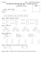 Môn Toán giữa ki 1